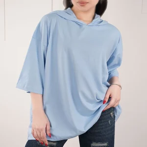 تیشرت باکسی کلاه دار